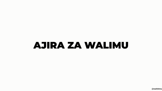 Ajira Mpya za Walimu 400